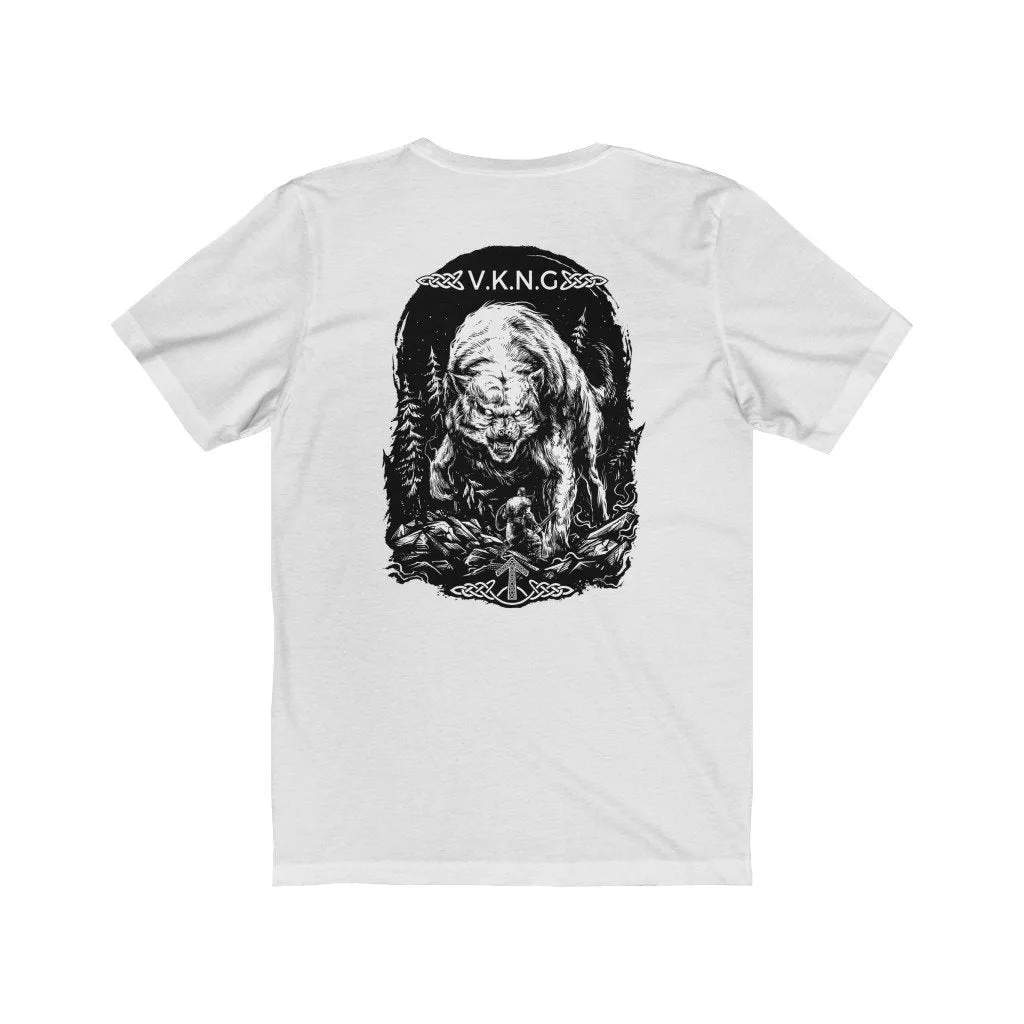 V.K.N.G™ Tyr vs Fenrir Tshirt (Logo   Back)