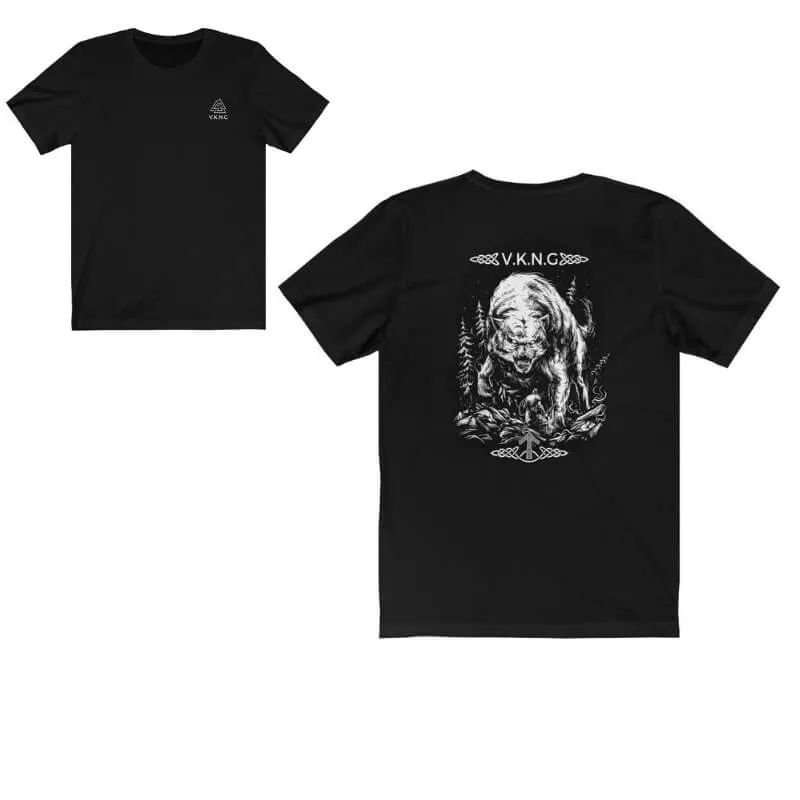 V.K.N.G™ Tyr vs Fenrir Tshirt (Logo   Back)
