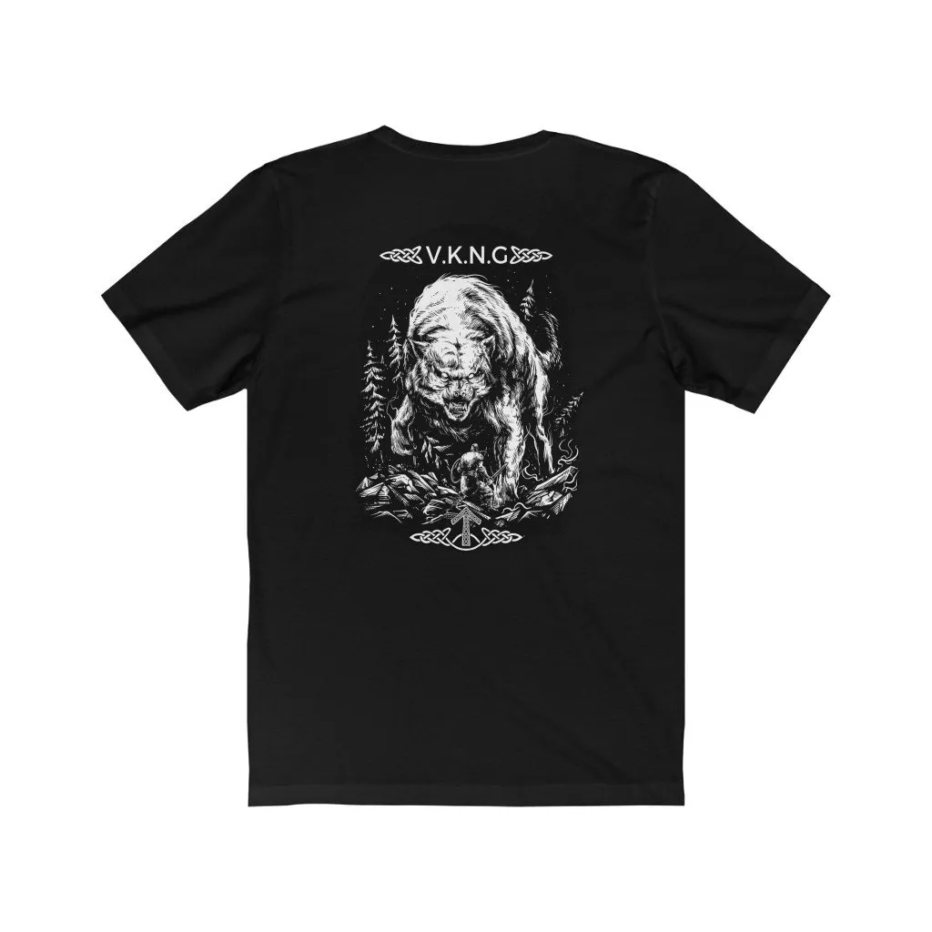 V.K.N.G™ Tyr vs Fenrir Tshirt (Logo   Back)