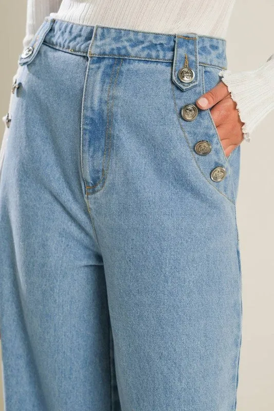 Washed Blue Denim Pant
