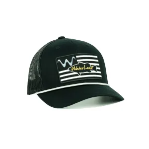 WaterLand Flag SnapBack - Rope - Black/Black