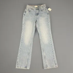 WE THE FREE Xena High Rise Slim Straight Jeans Women Size 26 Blue Light Wash NWT