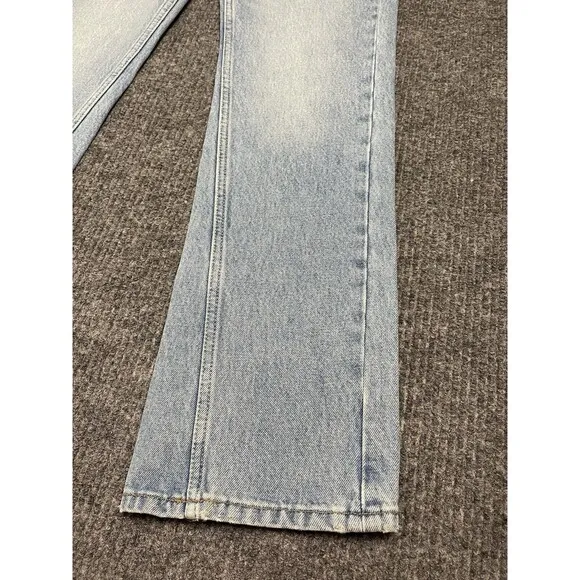WE THE FREE Xena High Rise Slim Straight Jeans Women Size 26 Blue Light Wash NWT