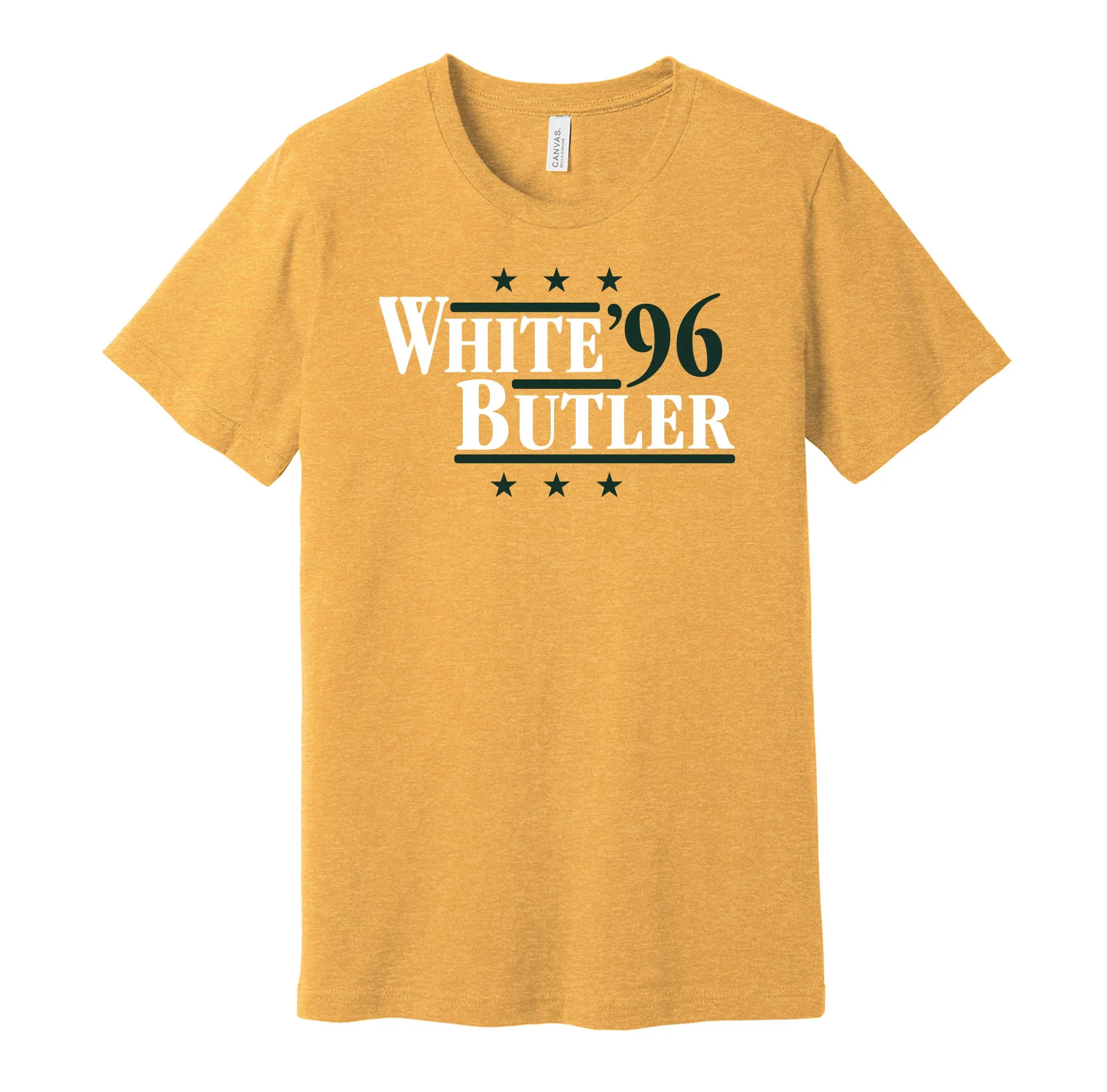 White & Butler '96 - Green Bay Football Legends Political Campaign Parody T-Shirt - Hyper Than Hype Shirts