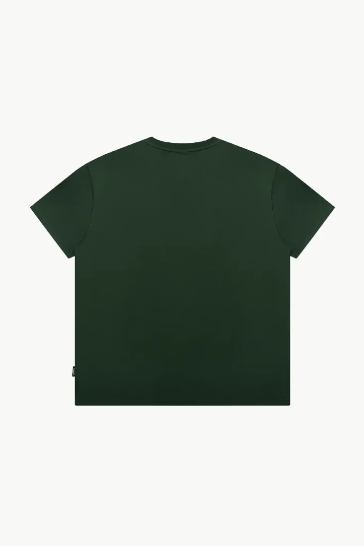 WNDRR ACCENT BOX FIT TEE - FOREST GREEN