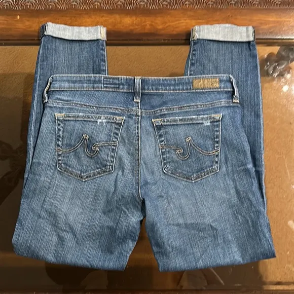 Womens Adriano Goldschmied Stilt Roll Up Distressed Jeans. Size 29