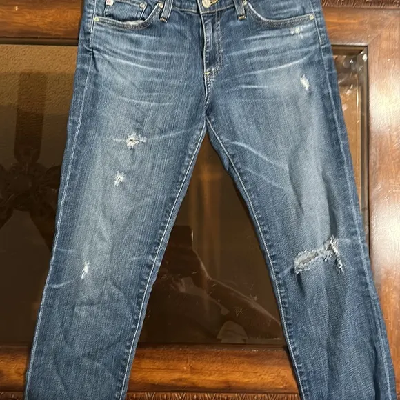 Womens Adriano Goldschmied Stilt Roll Up Distressed Jeans. Size 29