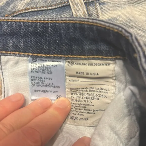 Womens Adriano Goldschmied Stilt Roll Up Distressed Jeans. Size 29