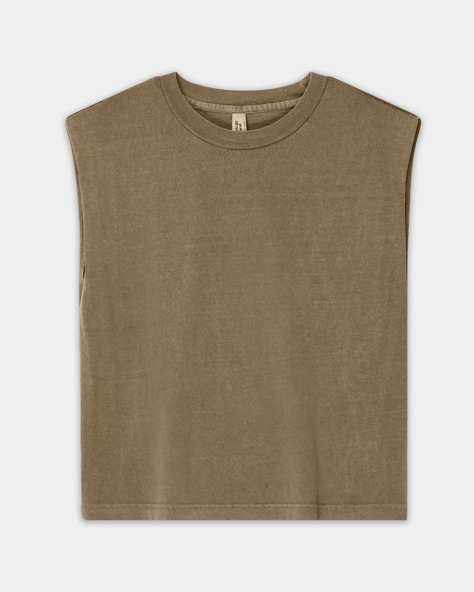 Women's Cropped Garment Dyed Muscle T-Shirt
