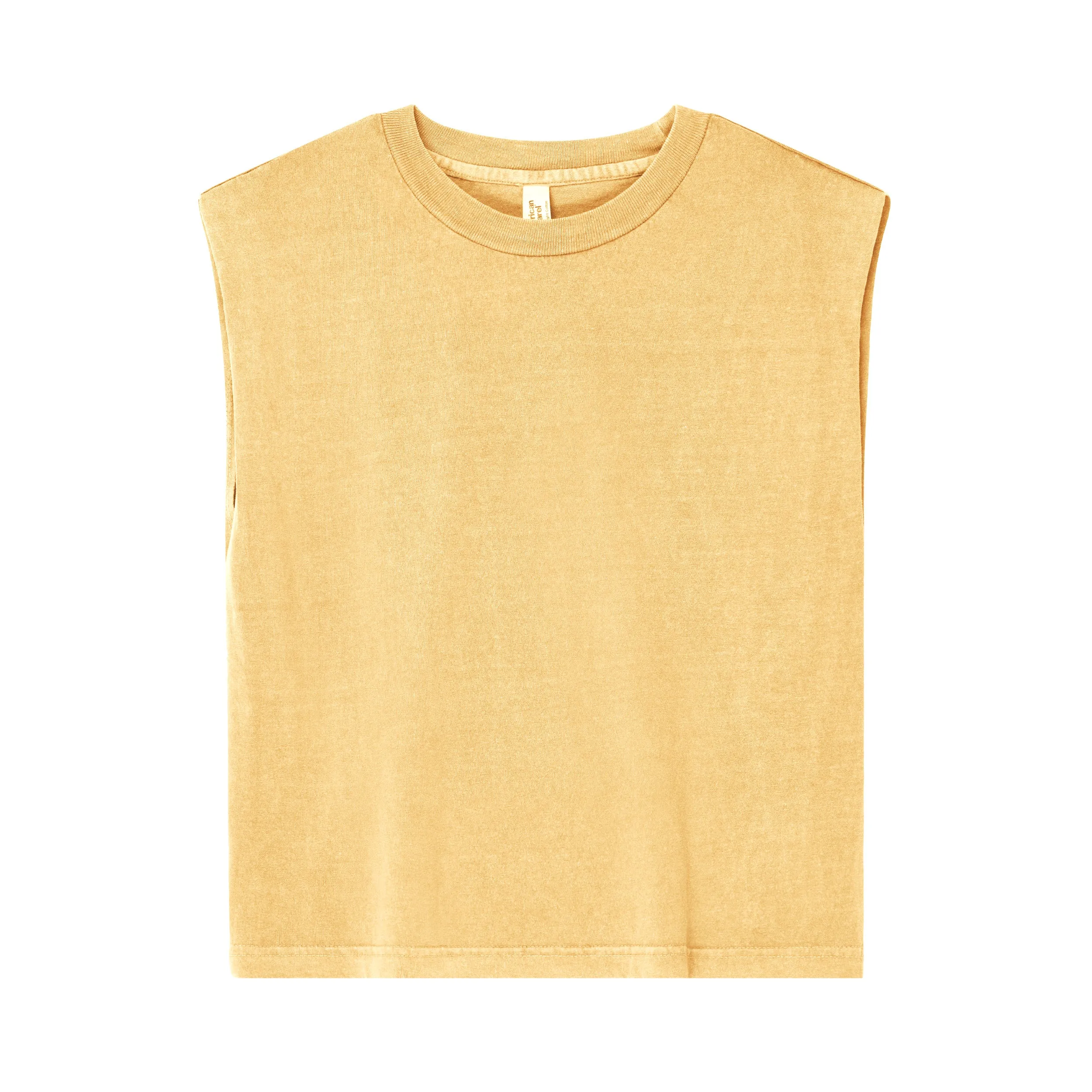 Women's Cropped Garment Dyed Muscle T-Shirt