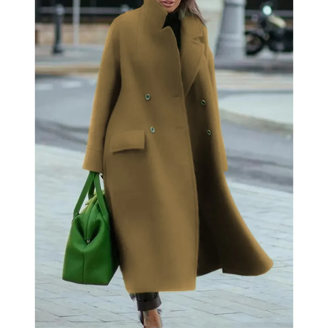Women's Elegant Stylish Double Breasted Coat | Long