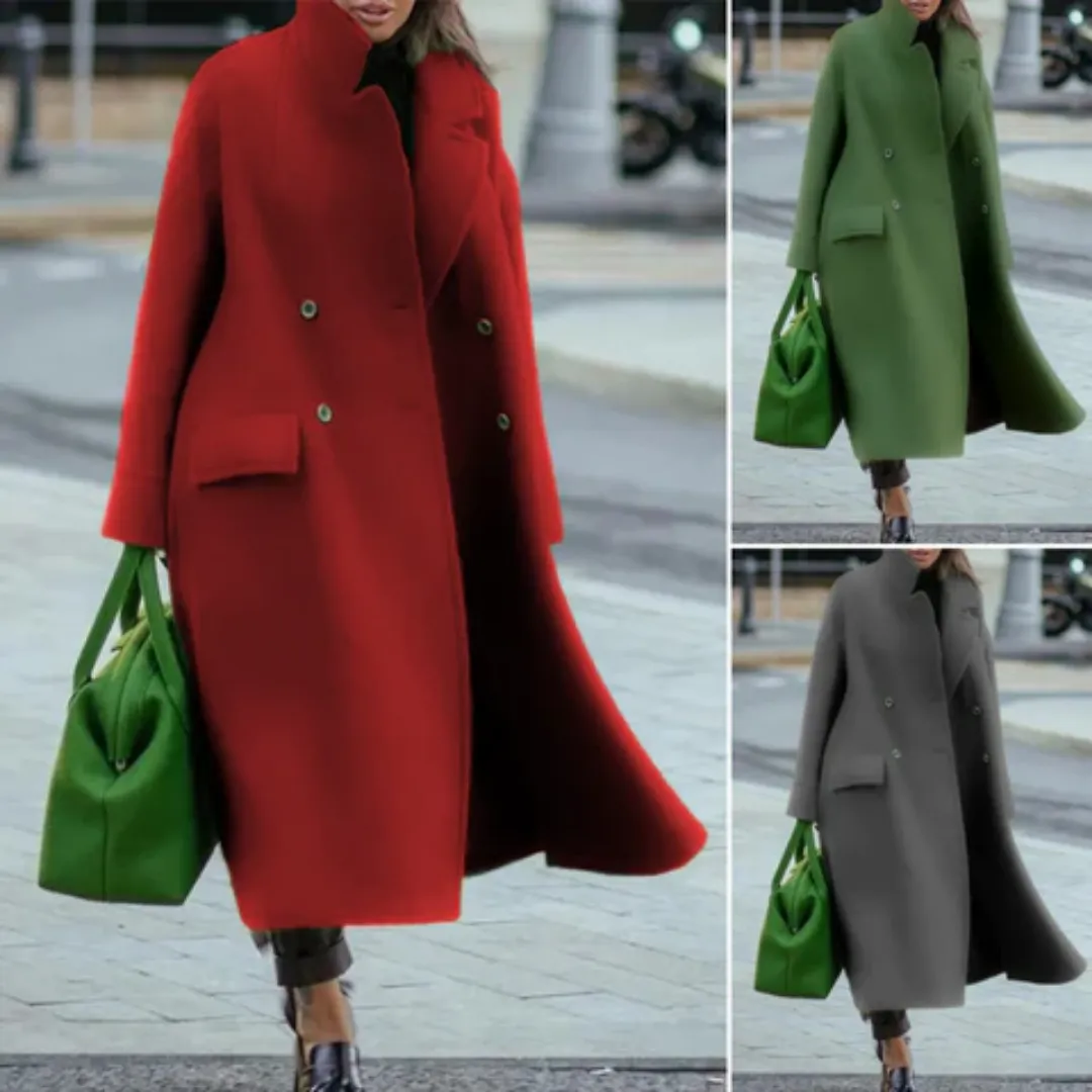 Women's Elegant Stylish Double Breasted Coat | Long