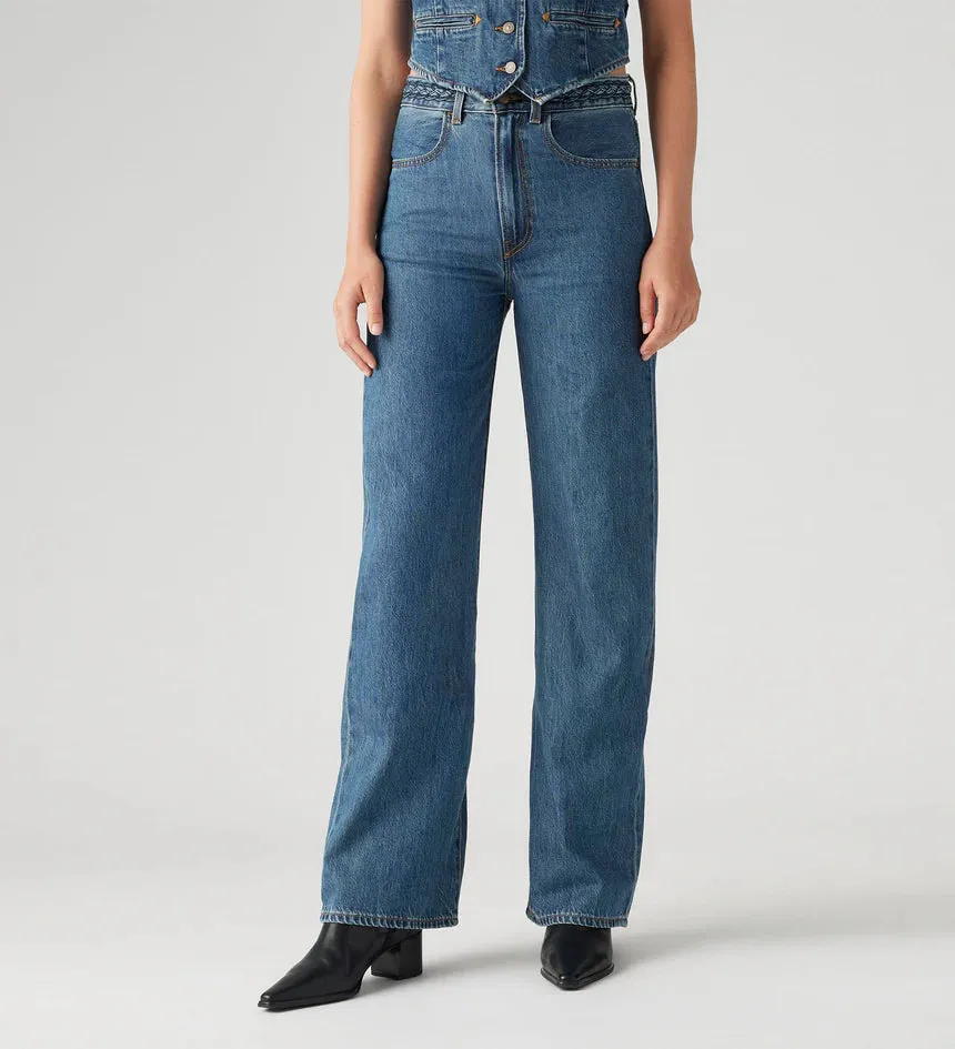 Women's Ribcage Wide Leg Braided Jeans