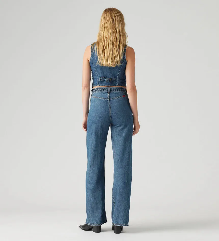 Women's Ribcage Wide Leg Braided Jeans