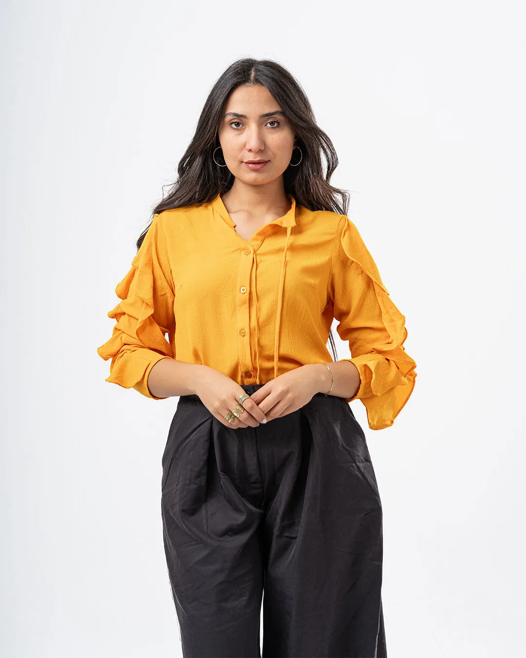 Womens Ruffled Blouse