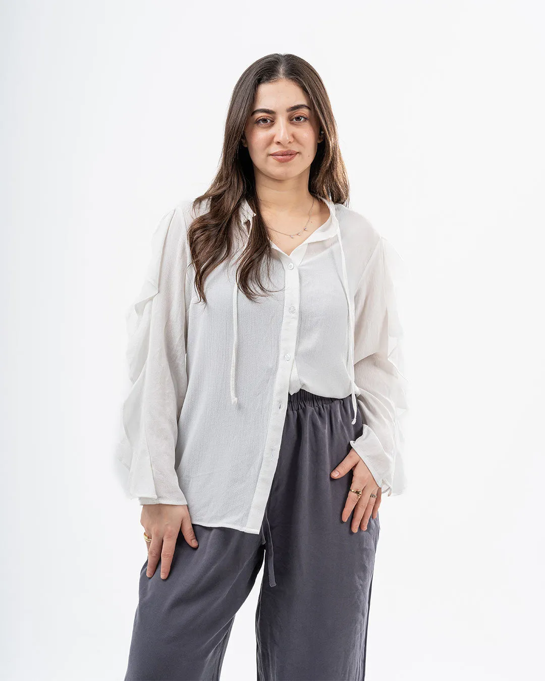 Womens Ruffled Blouse