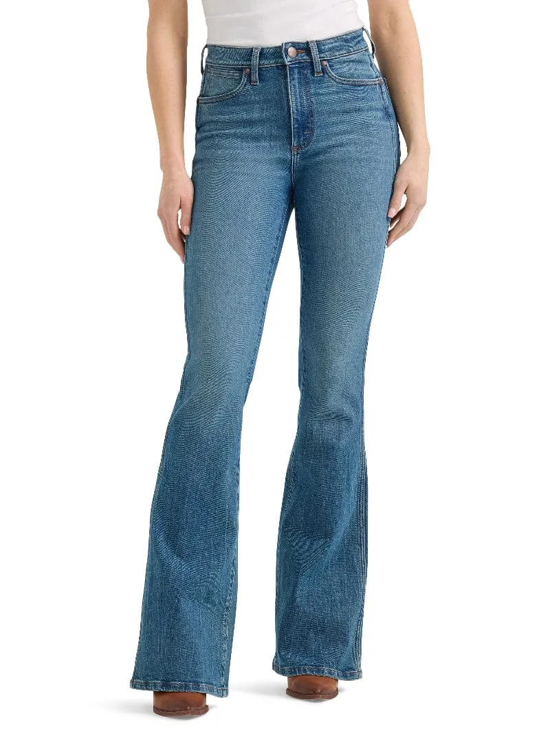 Wrangler Jeans Womens High Rise Flare