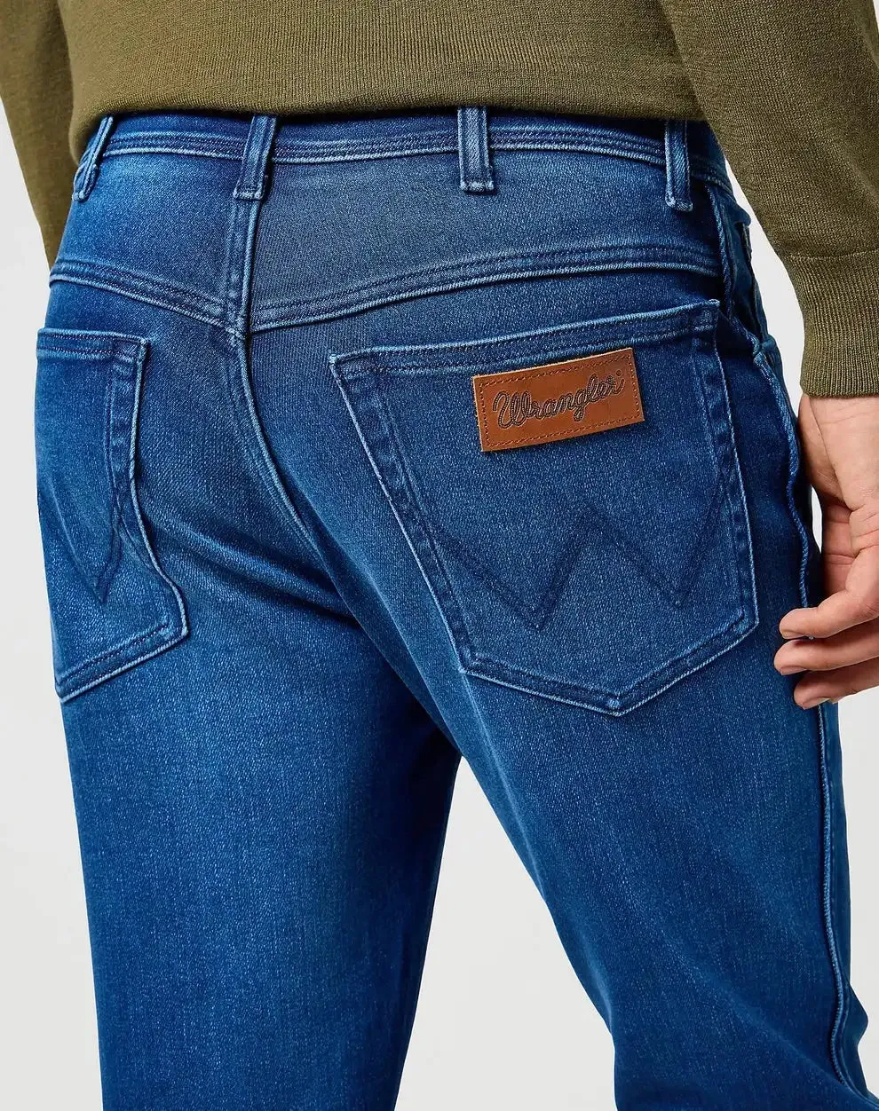 Wrangler Mens Texas Authentic Slim 822 Jeans Blue Jam