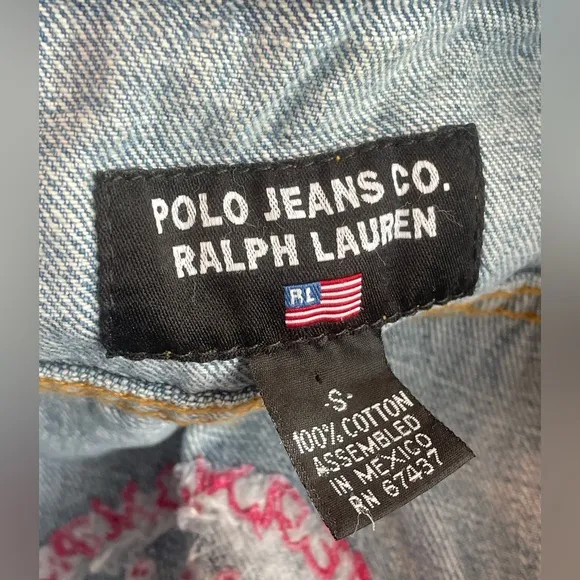 Y2K &amp; NWT! Polo Jeans Co. Ralph Lauren Denim Vest with embroidery – Size Small