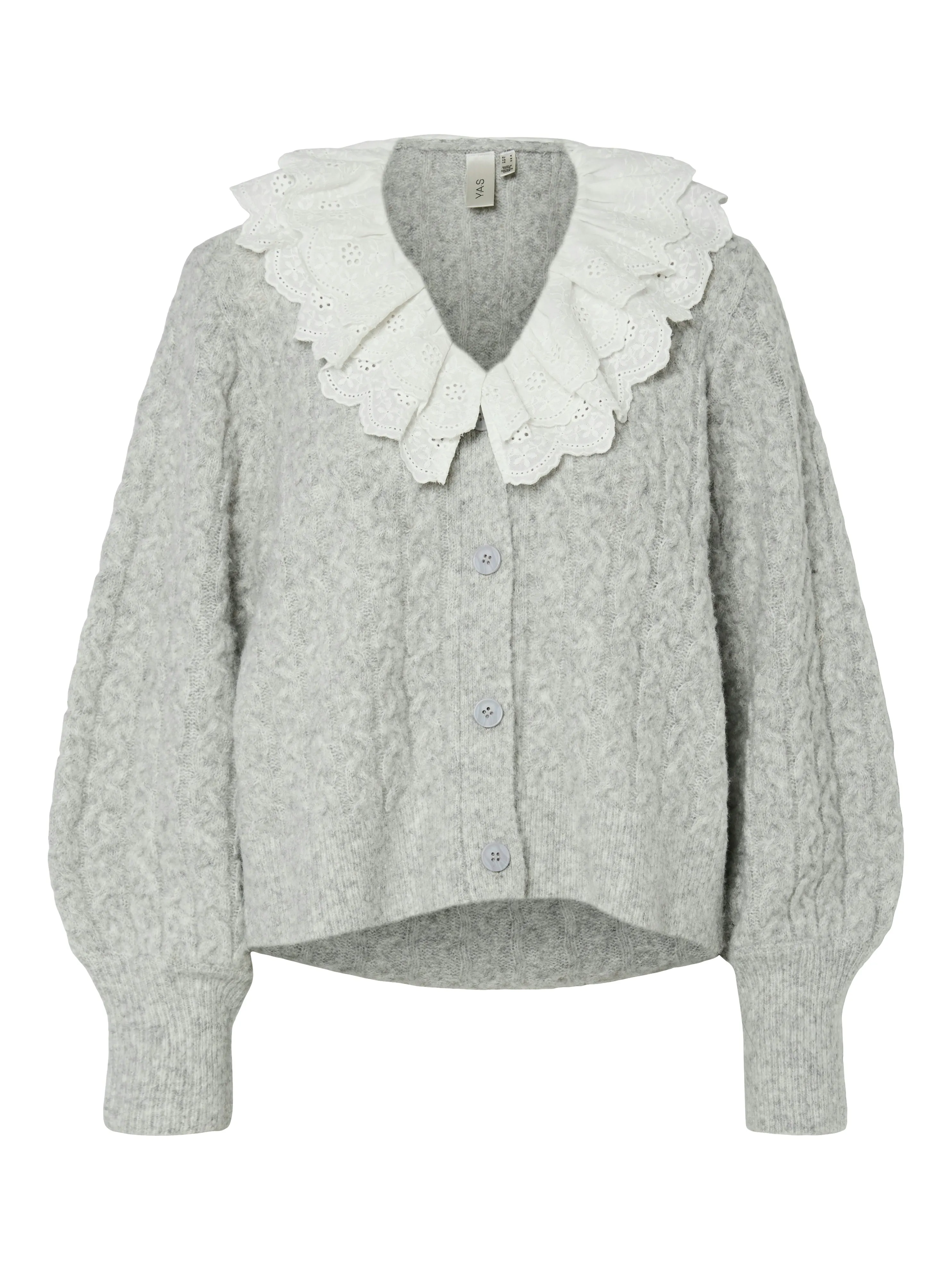 YAS Elvira knit light grey