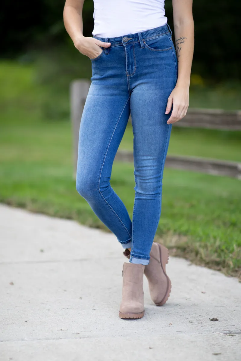 YMI Light Wash High Rise Skinny Jeans