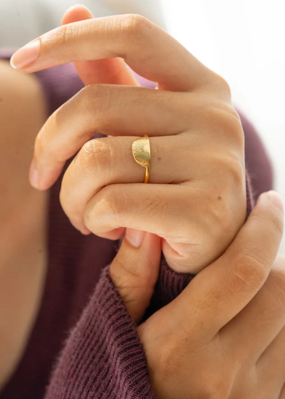 You Are My Sunshine Ring | Half Circle Sun Ring| Sun Ring |Rising Sun Ring | Minimalist Ring |Trendy Ring Best Friend Gift | Graduation Gift