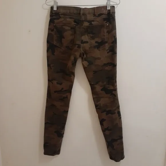 Zara Camo Moto Jeans