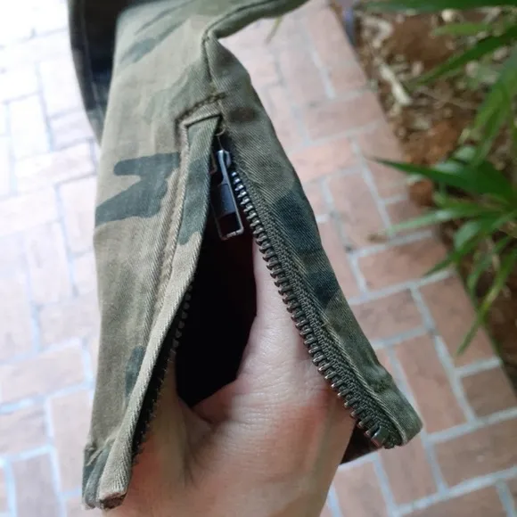 Zara Camo Moto Jeans