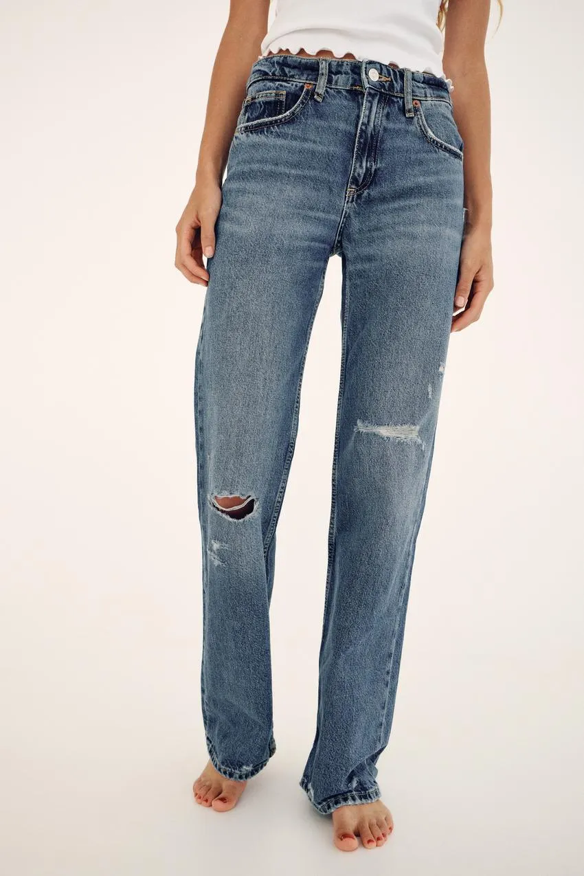 zara straight jeans